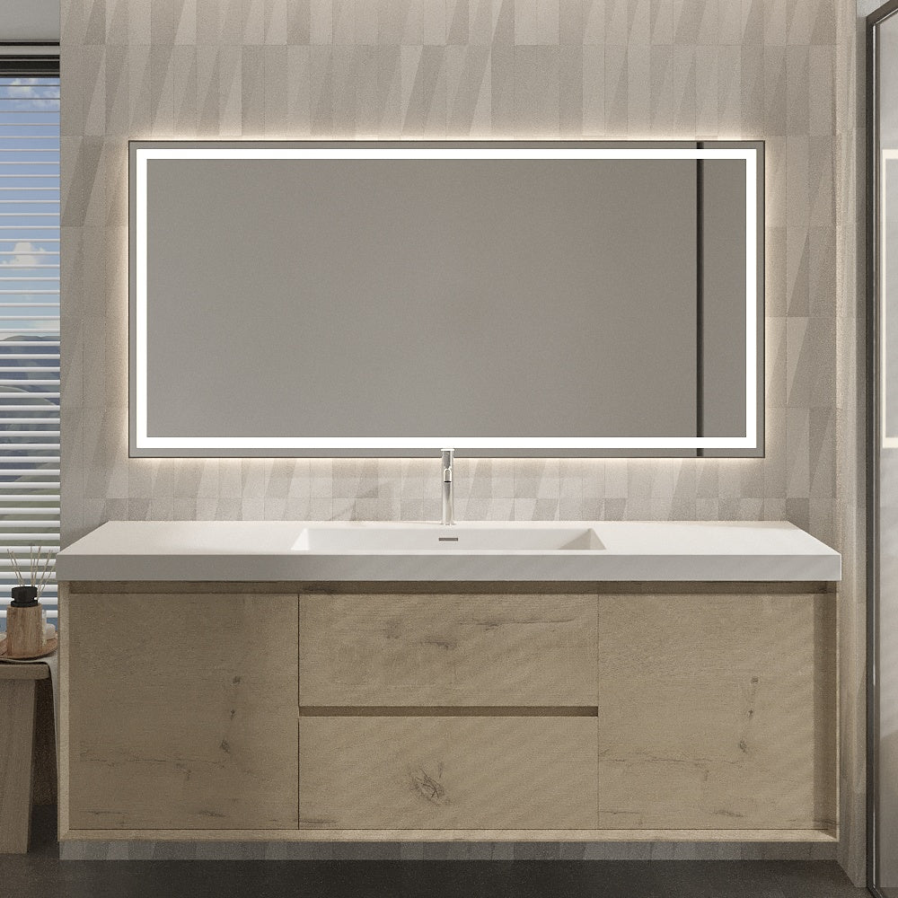 Apollo Collection 60"inches Single Vanity with acrylic countertop
