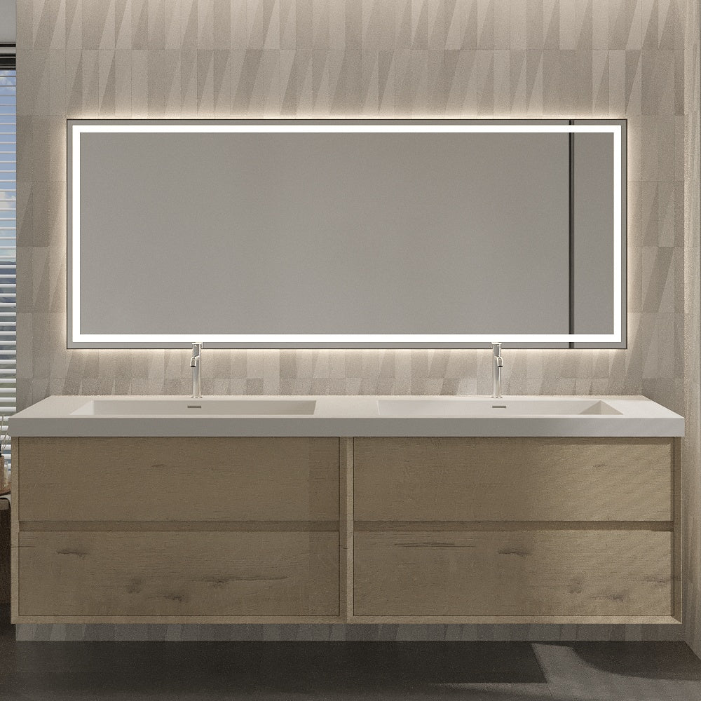 Apollo Collection 72"inches Double Vanity with acrylic countertop