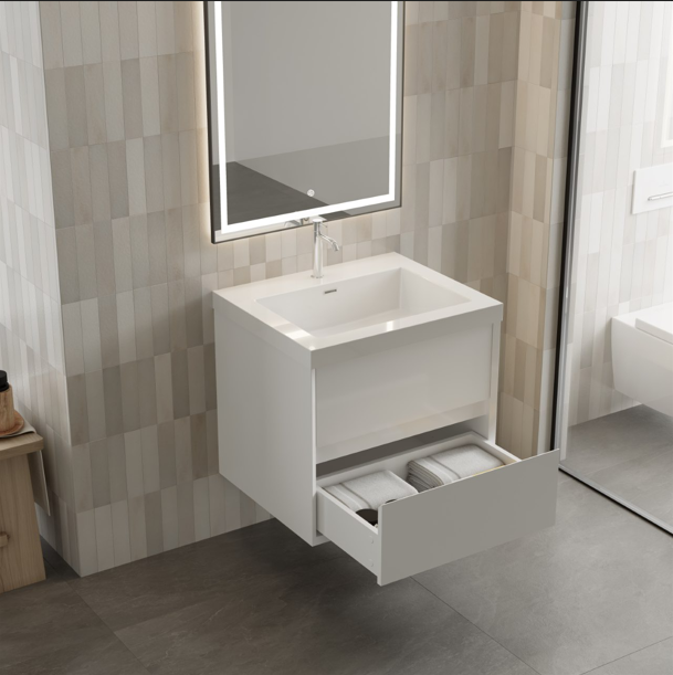Apollo Collection 36"inches Single Vanity with acrylic countertop