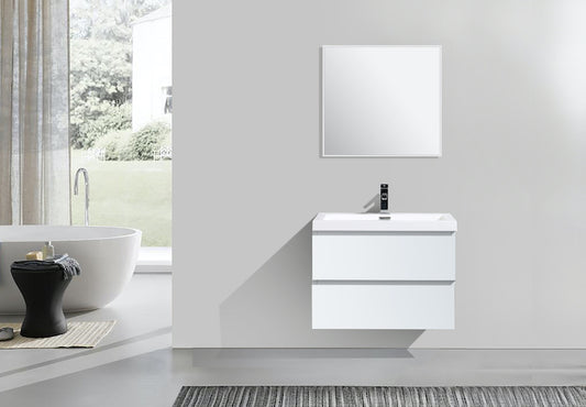 MOB Collection 30"inches Single Vanity with acrylic countertop