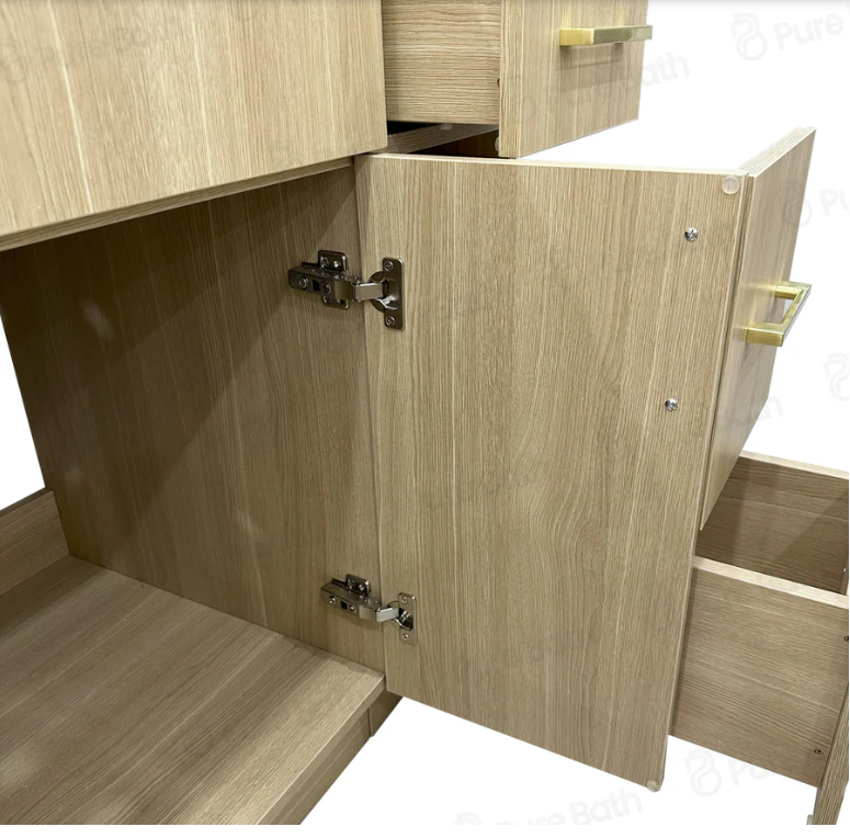 48" MDF Birch wood with Two doors and Three Drawers on each side