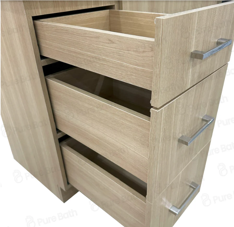 48" MDF Birch wood with Two doors and Three Drawers on each side