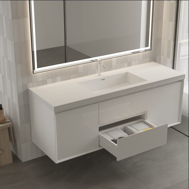 Apollo Collection 48"inches Single Vanity with acrylic countertop