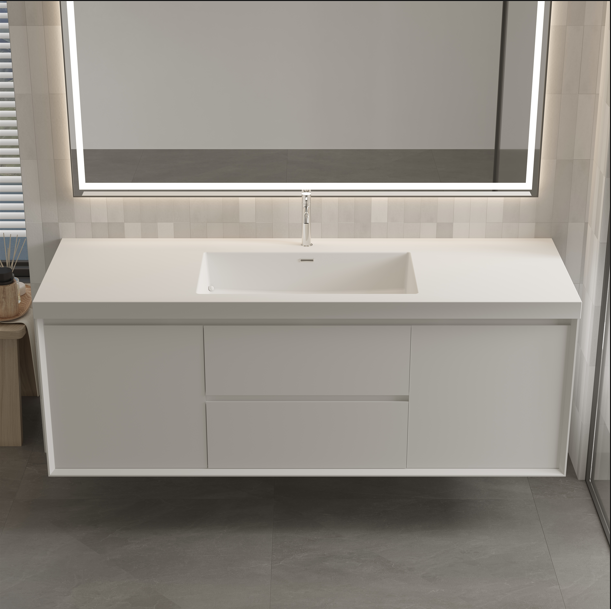 Apollo Collection 48"inches Single Vanity with acrylic countertop