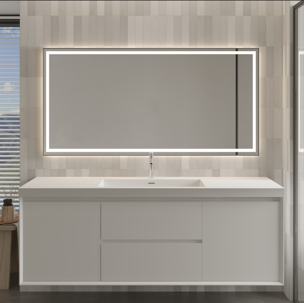 Apollo Collection 48"inches Single Vanity with acrylic countertop