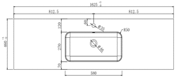 DOVE-64" inches Single Sink