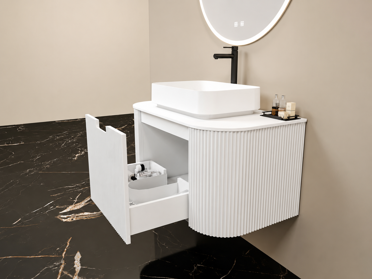 YJ Collection Double Vanity with acrylic countertop