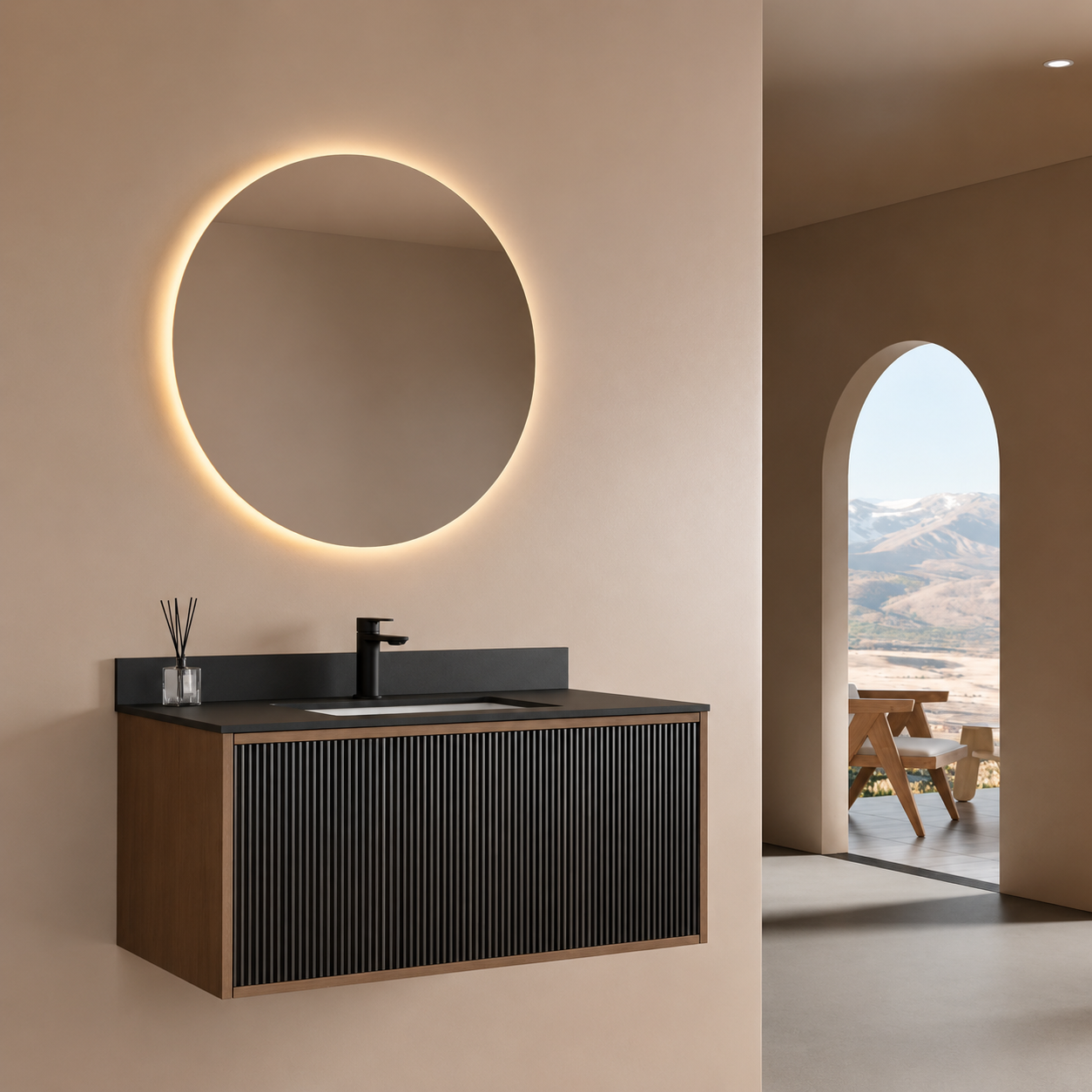 YJ Collection Vanity with acrylic countertop