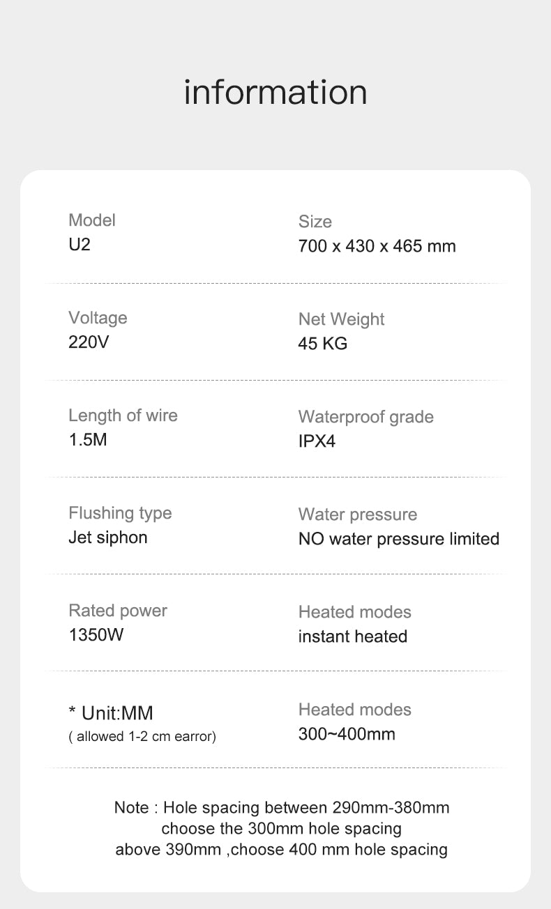 Smart Toilet-U2 High Top Model