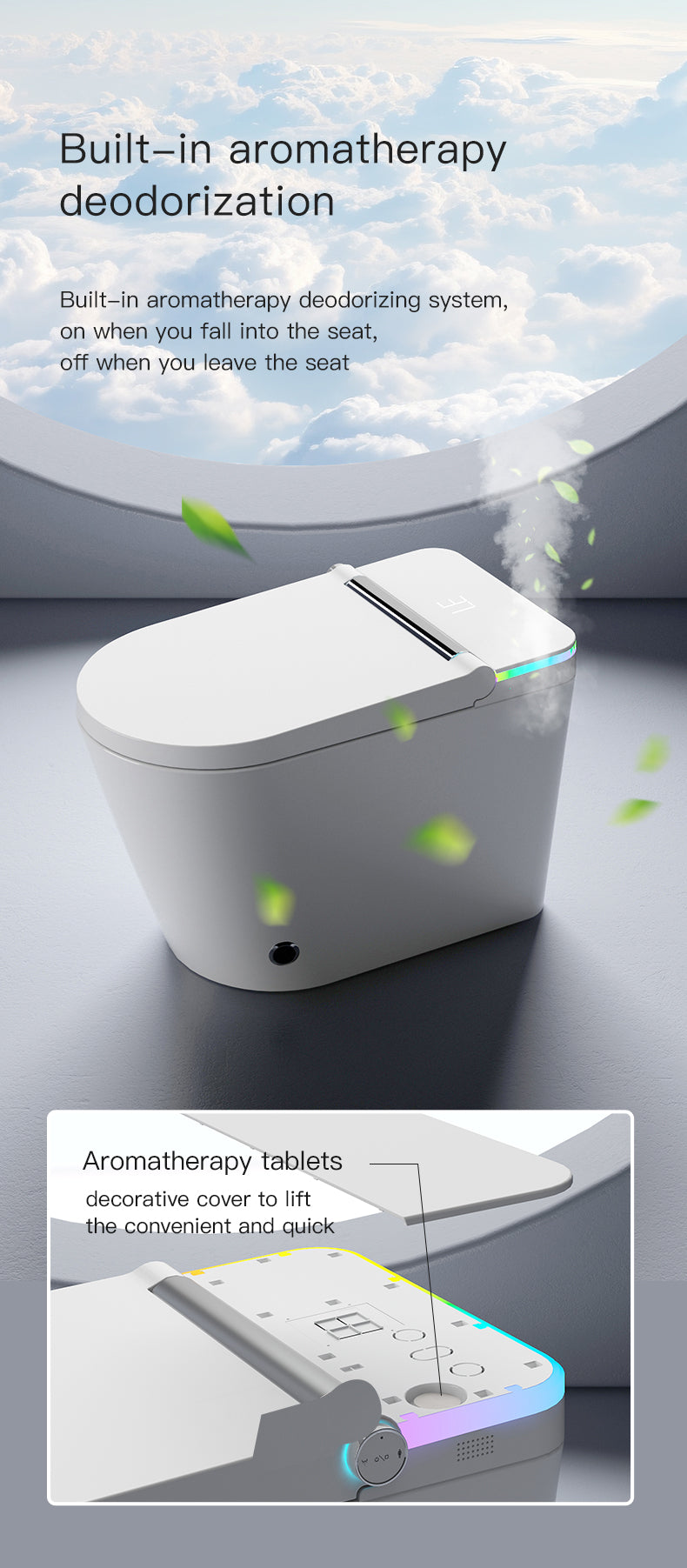 U5-High Smart Toilet(Sliver Cover)