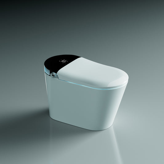 Smart Toilet G5-High Multi Full Functions One Piece Instant Heated White with Black Screen