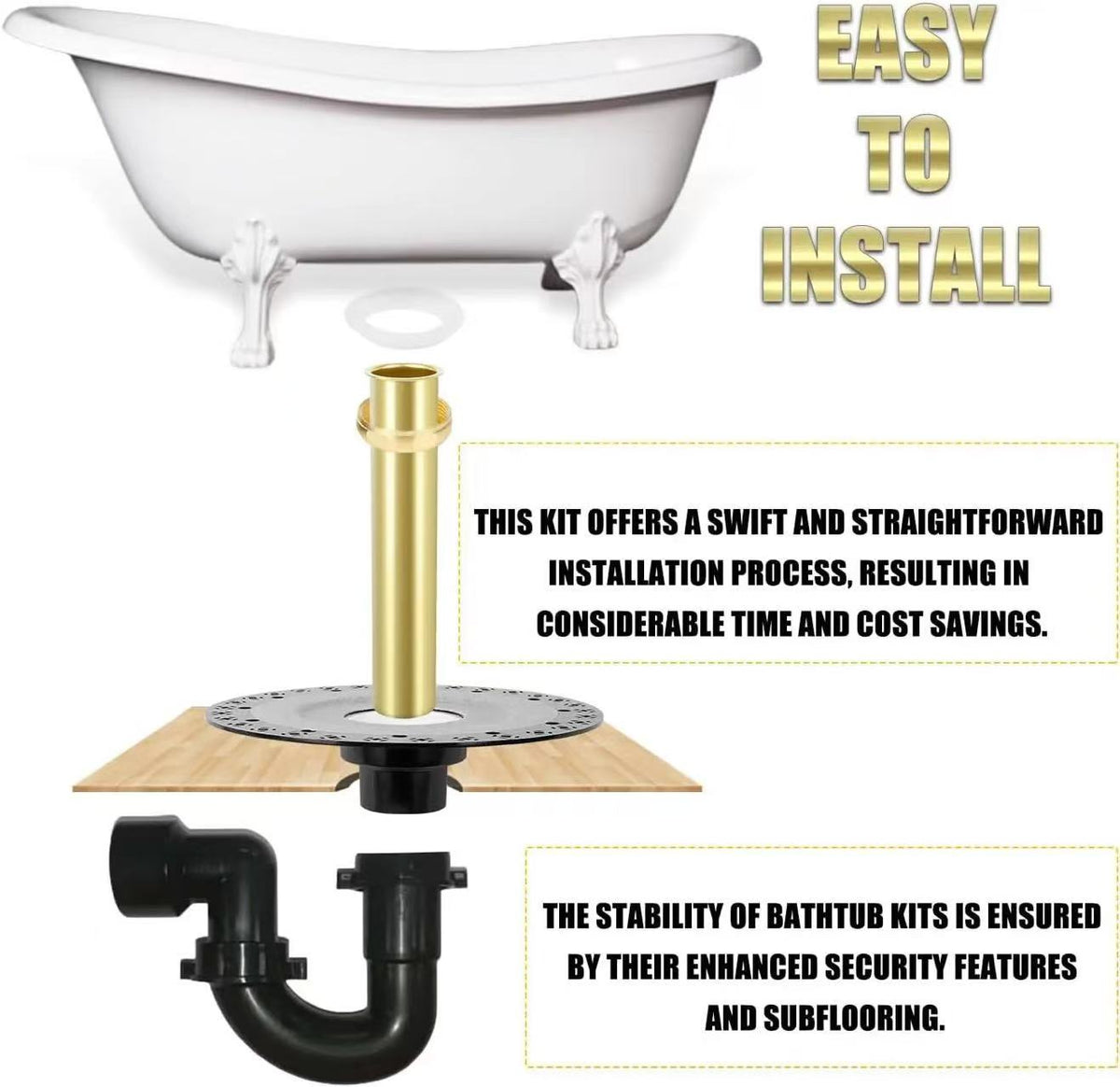 Drain Rough Freestanding Tub Drain Rough-in Kit – Royal Bath