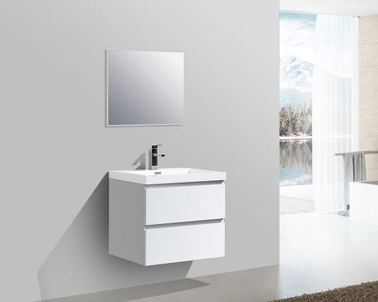 Angle 24" inches Single vanity with acrylic countertop