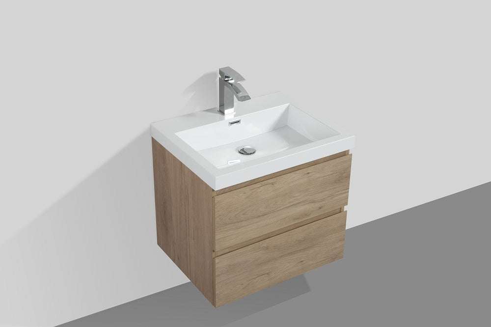 Angle 24" inches Single vanity with acrylic countertop