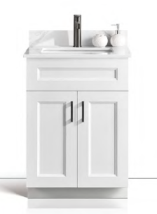 Solid Wood Vanities Size 24"two doors with Quartz countertop