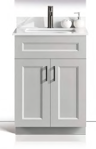 Solid Wood Vanities Size 24"two doors with Quartz countertop