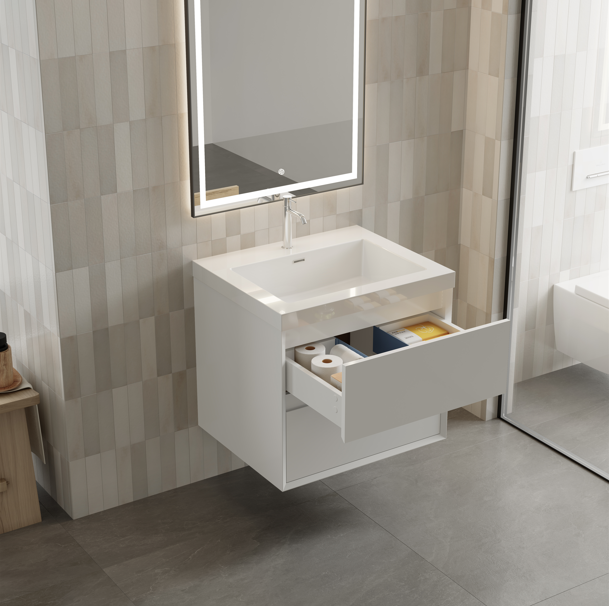 Apollo Collection 36"inches Single Vanity with acrylic countertop