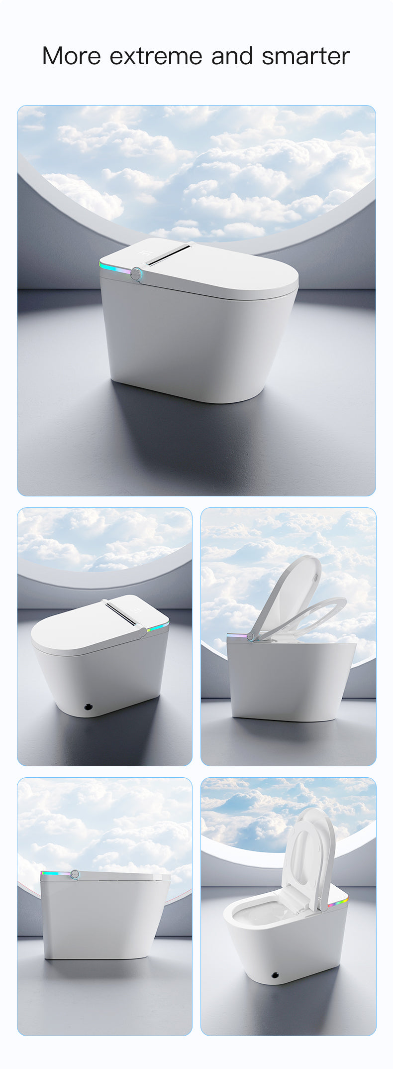 U5-High Smart Toilet(Sliver Cover)