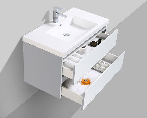 MOB Collection 36"inches Single Vanity with acrylic countertop