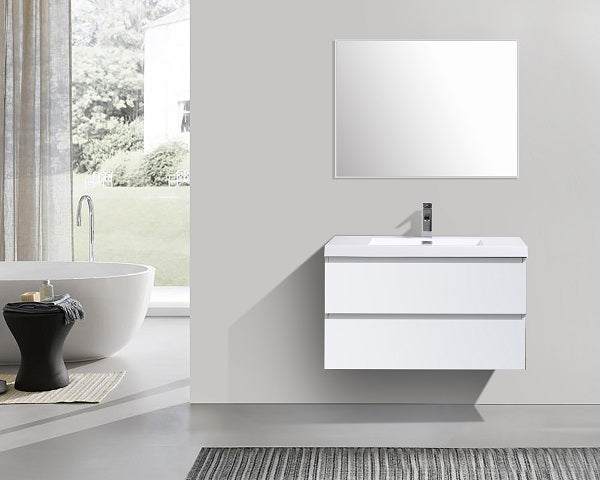 MOB Collection 36"inches Single Vanity with acrylic countertop