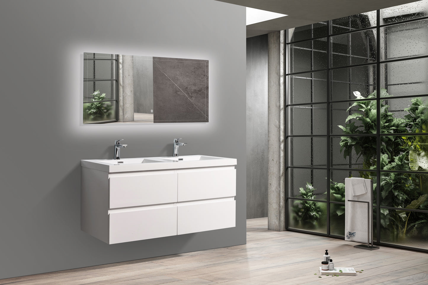 MOB Collection 72"inches Double Vanity with acrylic countertop