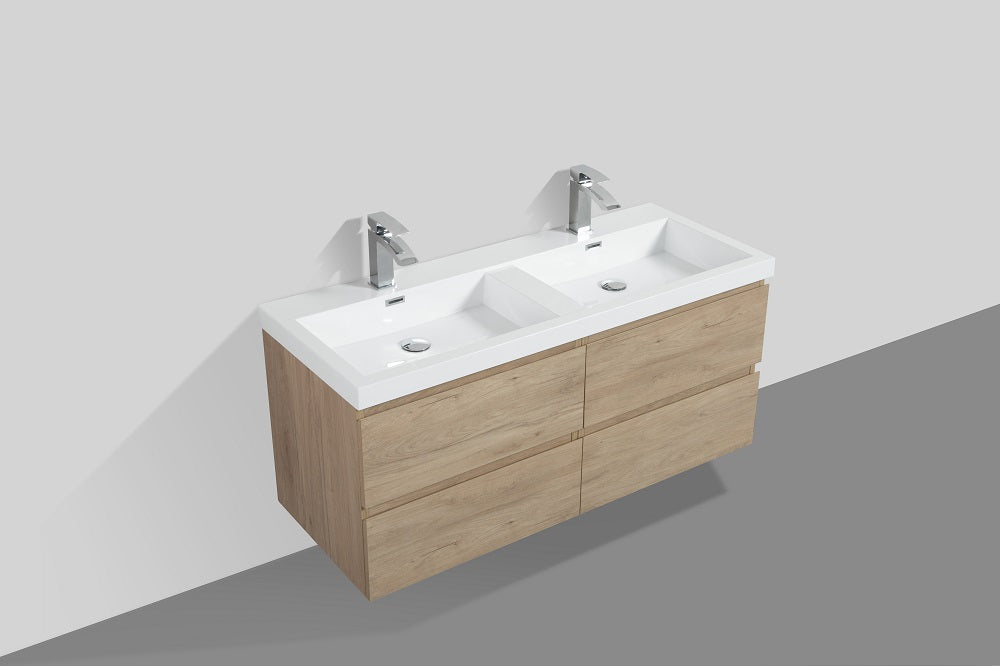 Angle 48"inches Double Vanity with acrylic countertop