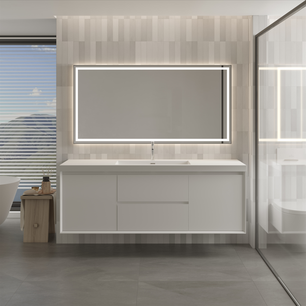 Apollo Collection 48"inches Single Vanity with acrylic countertop