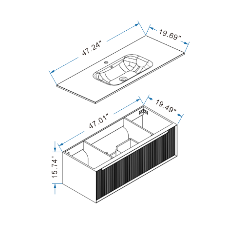 TW-48" SINGLE SINK