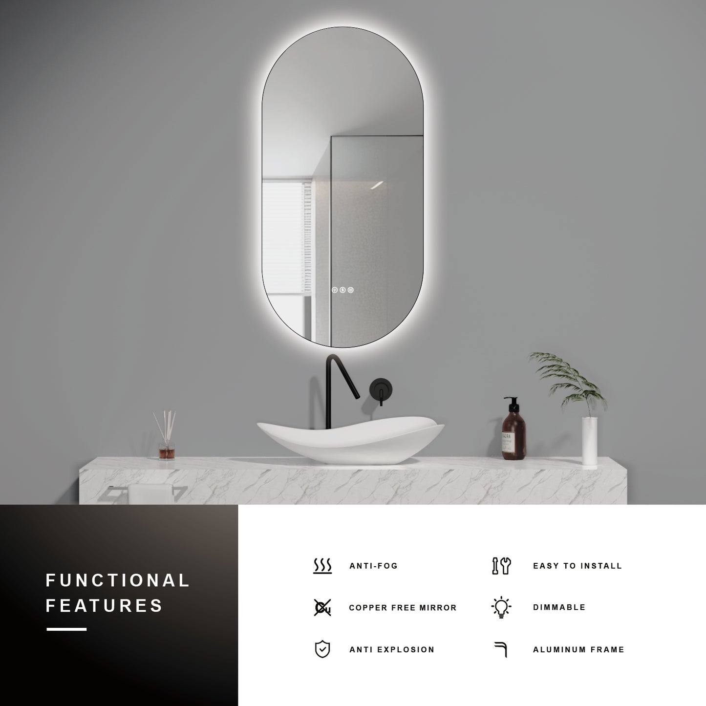 LED MIRROR-M707 20"x 40"