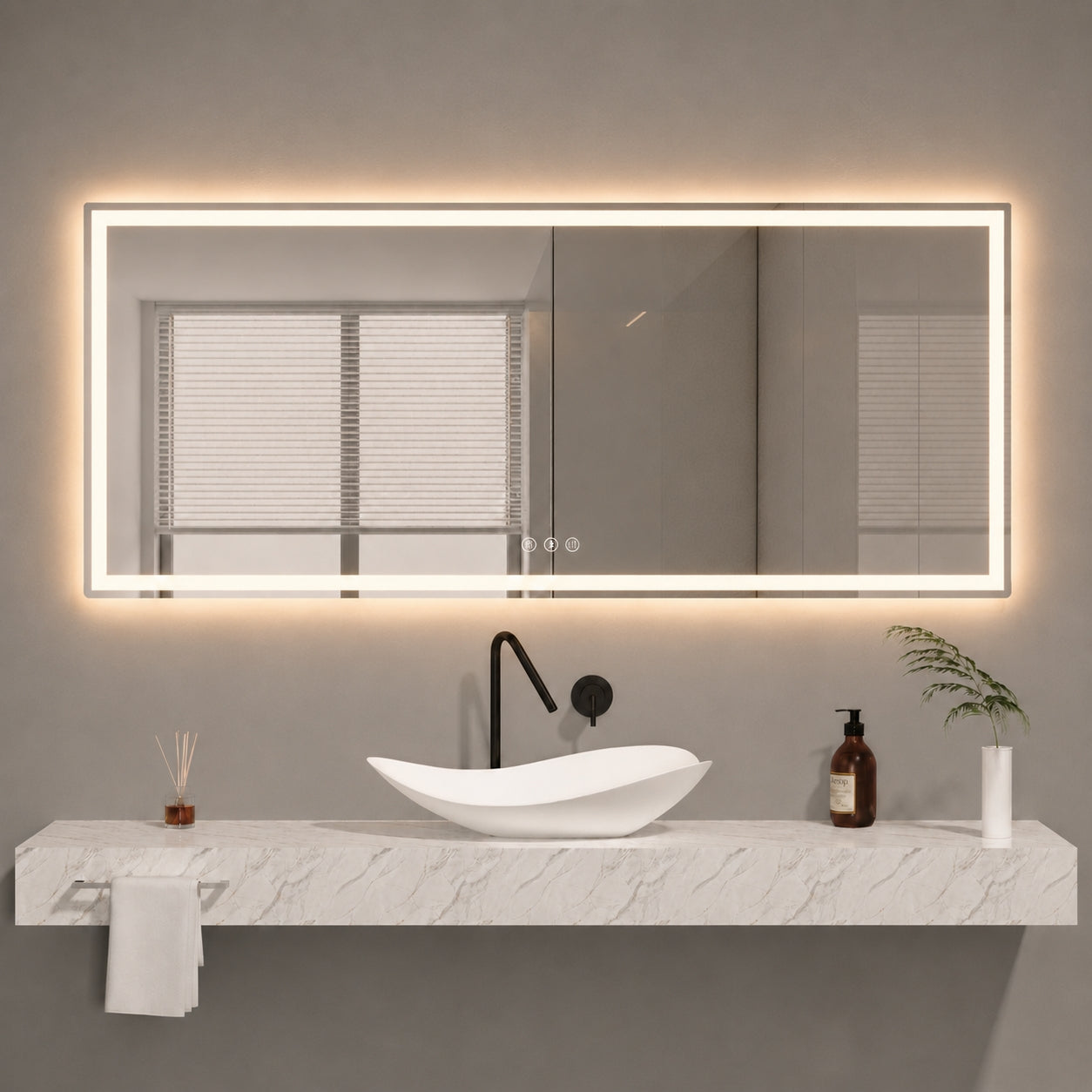 LED Mirror 72"X32"