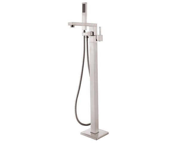 Square Freestanding Tub Faucet with Hand Shower