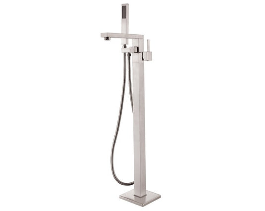 Square Freestanding Tub Faucet with Hand Shower