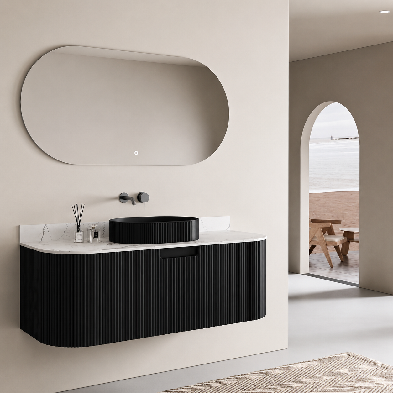 YJ Collection Double Vanity with acrylic countertop