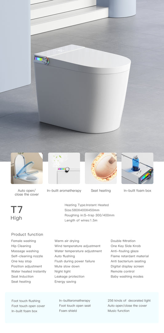 Smart Toilet-T7 Mini High Top Model