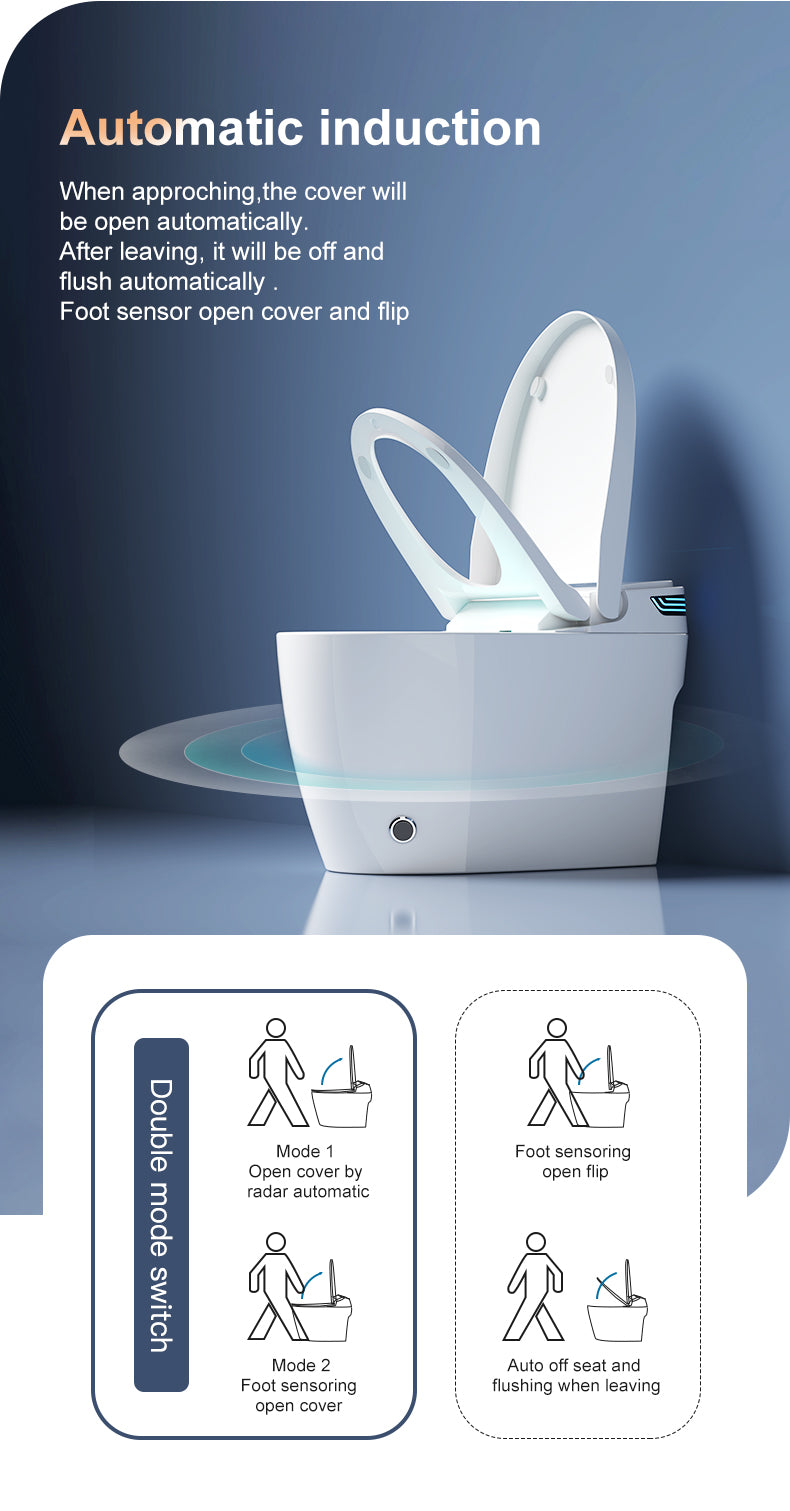 W4-High Smart Toilet White Cover